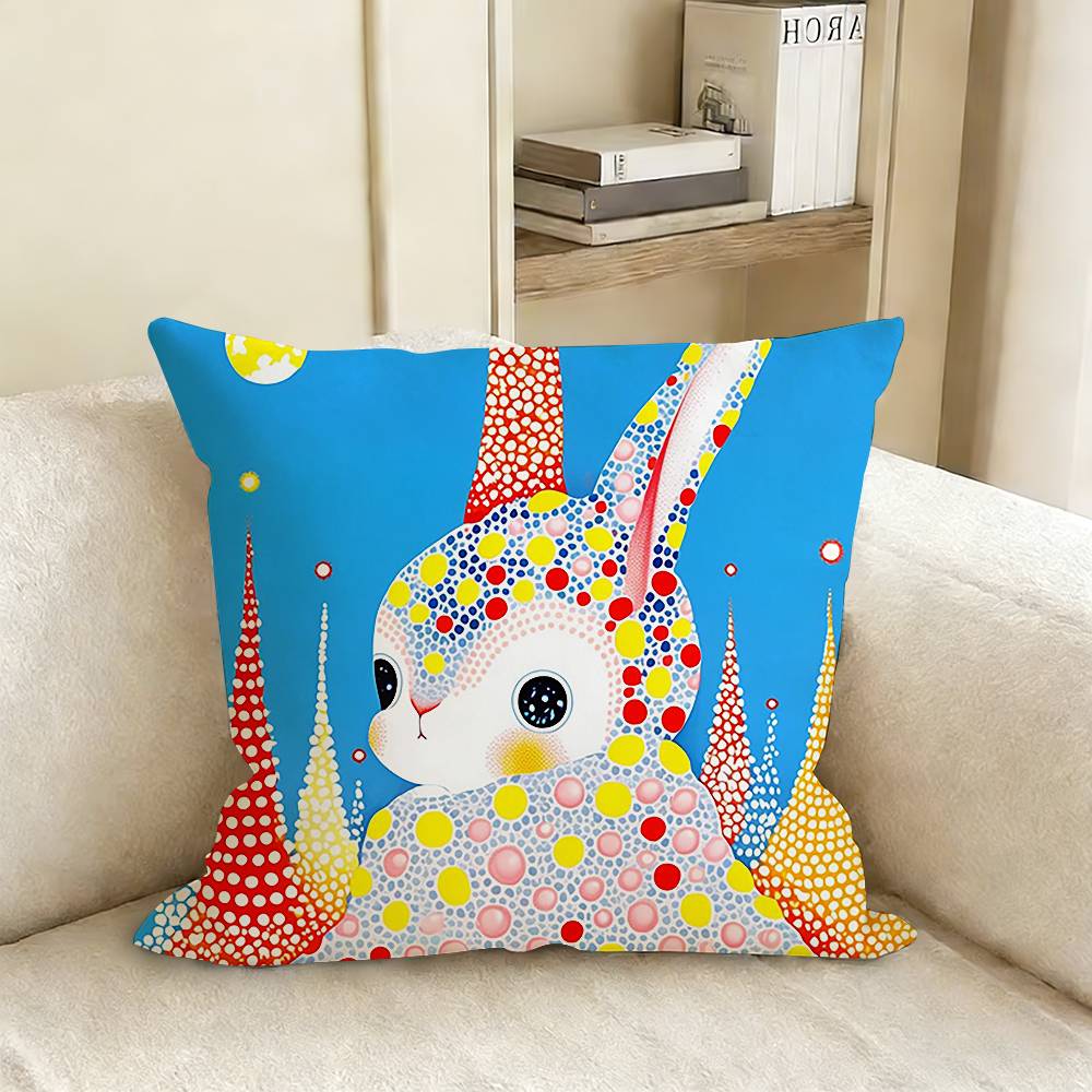 Y-Yayoi K-Kusama Artistic Style Various Sizes Square Pillow Case For Car Home Bedchamber Decor
