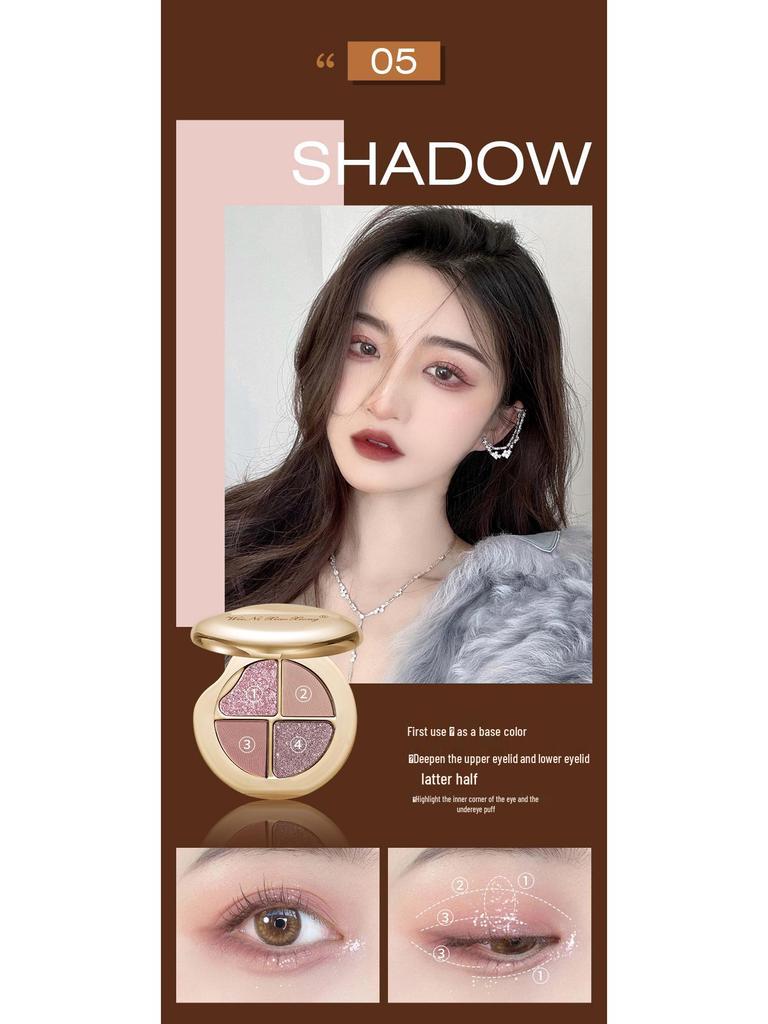 Vinnie the Pooh Four-Color Starry Sky Diamond Eyeshadow Palette