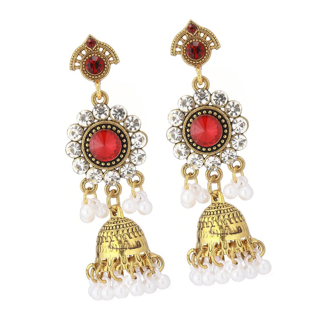 Fashion Diamonds Accented Pearls Earrings Zinc Alloy Construction Twist Lock Closure Comfortable For Extended Use