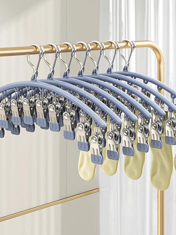 Stainless Steel Windproof Sock Clips: Multi-functional, Mark-Free Clothes and Underwear Dryer