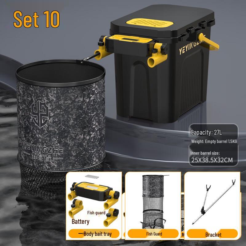 Multifunktionaler Angelkübel & Köderbox mit Sitz
