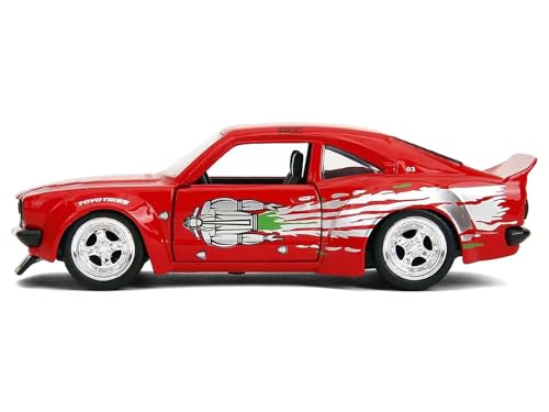 JADA TOYS 1/32 Scale Fast & Furious Mazda RX-3 1974 Red Diecast Model Car [Imported]