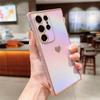 Electroplating Silk Pattern Love Suitable for Samsung S25 Ultra Apple IPhone 16 Gradient Phone Case Protection Case