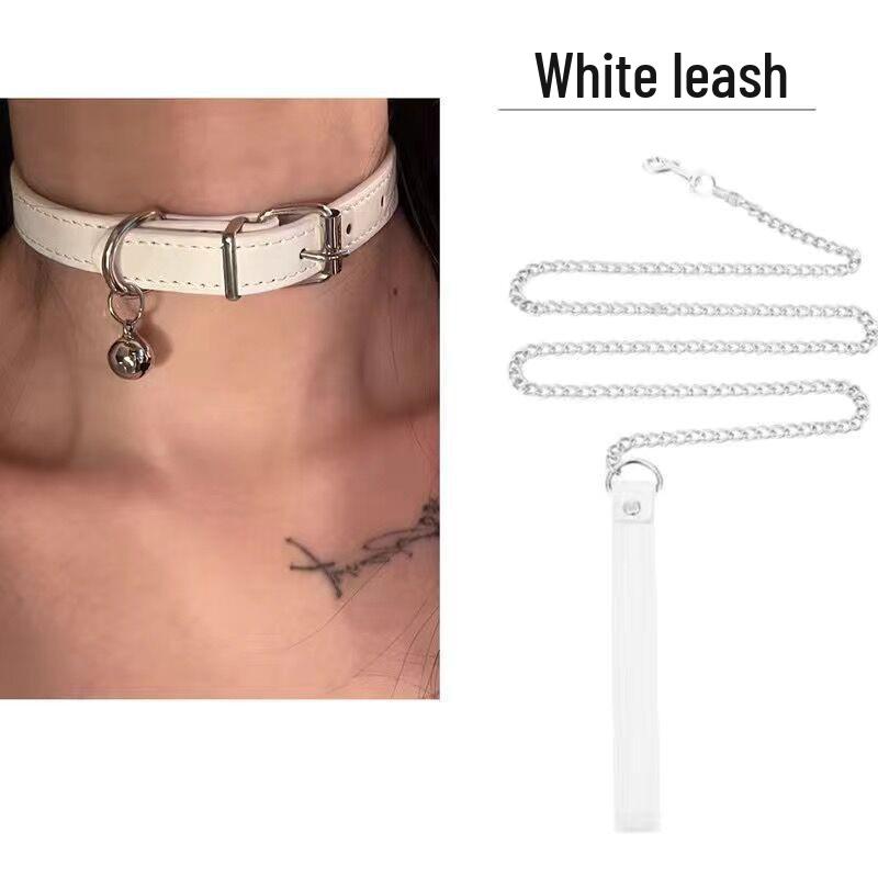 Unisex Leather Punk Chain Choker Necklace: Edgy, High-End Design