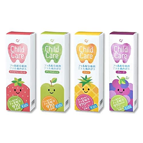 

Prevent cavities in your child with Ci Childcare, 4-pack (Apple Mint, Strawberry Mint, Pineapple, Grape) (70g each)