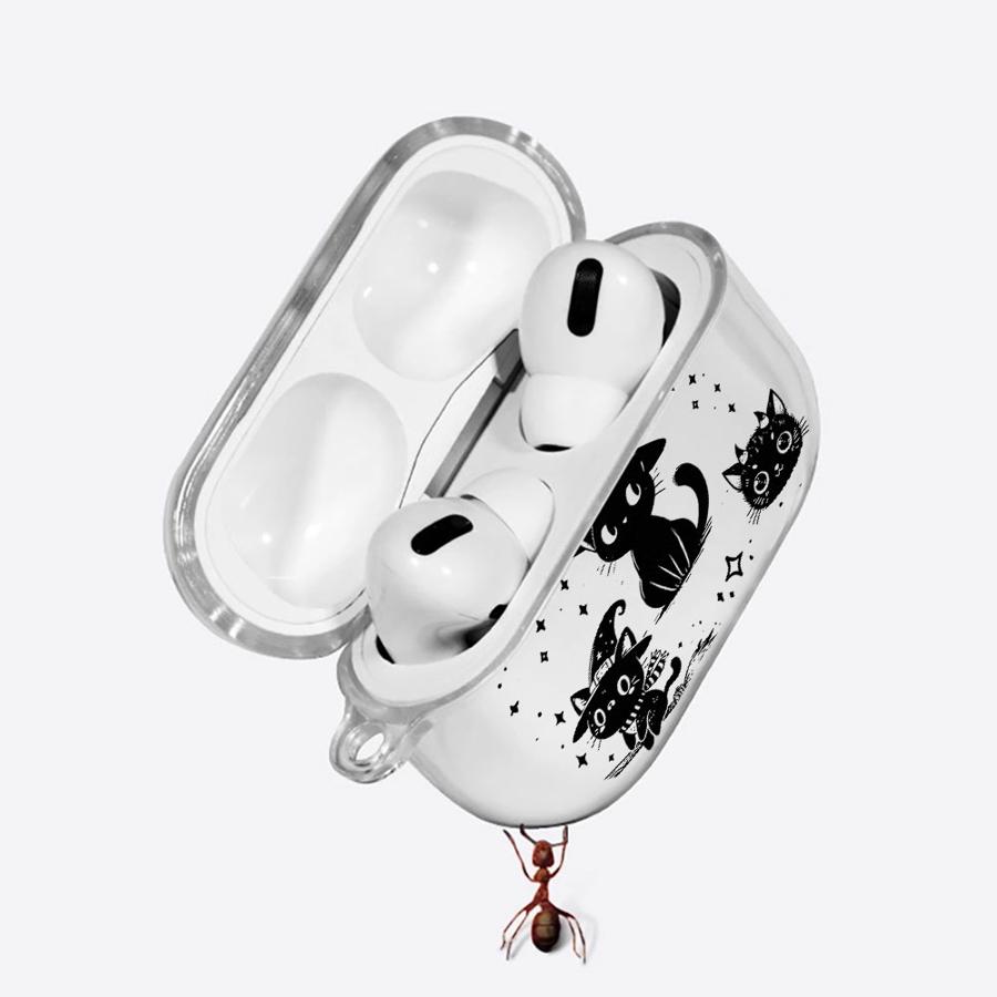 Clear Earphone Cases Cover Case For Airpods Pro 4 3 1 Pro2 2 Pro3 Cute Cat Lovely