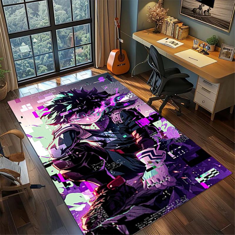 My Hero Academia Washable Large Carpet Non Slip Area Rug Gamer Room Bedroom Floor Mat