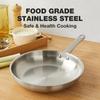 10 Inch 26CM Frying Pan 304 Stainless Steel Wok Pan Steel Skillet,Professional Grade Pans for Cooking Cooking Pot
