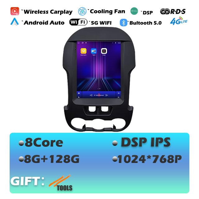 1024*768P For Ford Ranger 2012-2015 Carplay Android 14 Car Radio Multimedia Video Player Navigaion Head Unit Stereo 2Din Audio