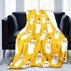 Halloween Cute Spoopy Ghosts Candy Blanket Flannel Autumn Portable Lightweight Thin Throw Blanket Sofa Travel Bedding Throws