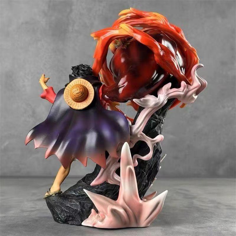 One Piece Anime Figurine Gk Luffy Ghost Island Big Fist Model Table Decoration Scene Statue For Collectors Toys Gift