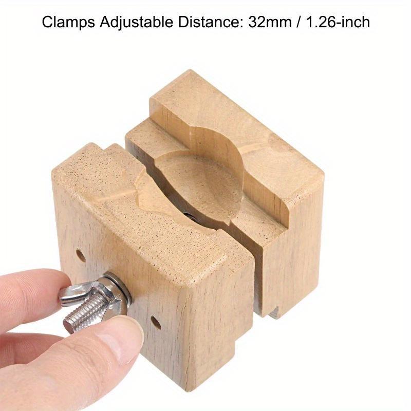 Uhrengehäuseboden Abdeckung Entferner Halter, Uhrenreparaturwerkzeug Verstellbar 32mm Holz Gelb