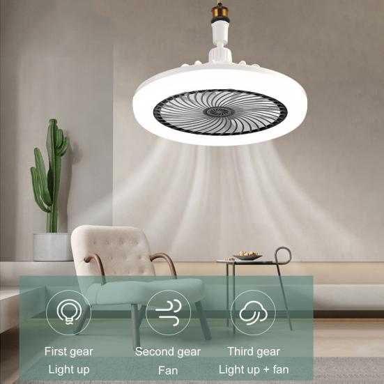 30W E27 Deckenventilator mit Licht & Fernbedienung, Dimmbarer LED-Ventilatorlicht-Kronleuchter für Wohnzimmer Schlafzimmer Küche, Home-Office-Beleuchtung