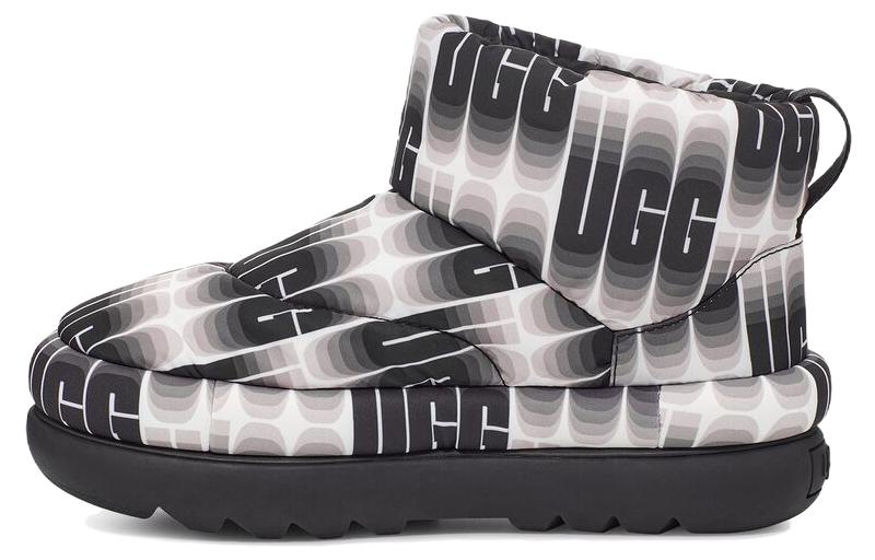 UGG Classic Maxi Wavelength Mini Boot Black And White Women s 1132915-BWHT 36