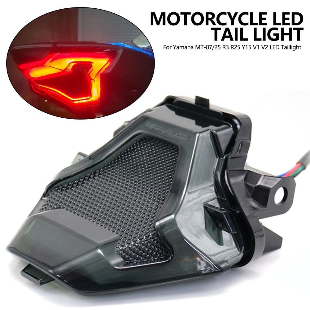 Motorcycle LED Tail Light Rear Brake Lamp Integrated Turn Signal Light for Yamaha MT-07/25 R3 R25 Y15 V1 V2 LED Taillight