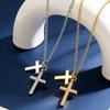 Double Cross Pendant Necklace Two Style Religious Inspired Jewelry