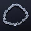 Bracelet Elegant Anti-rust Women Silver Plated Hollow Ball Bangle Chain for Travel
