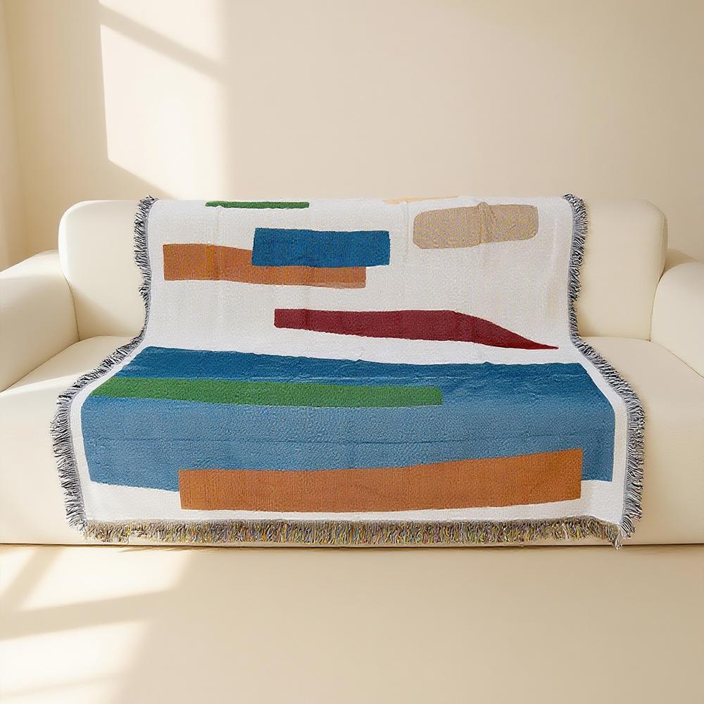 Jacquard Tapestry Picnic Blanket for Outdoor Camping Doubles as Living Room Sofa Throw or Office Nap Layer with Style