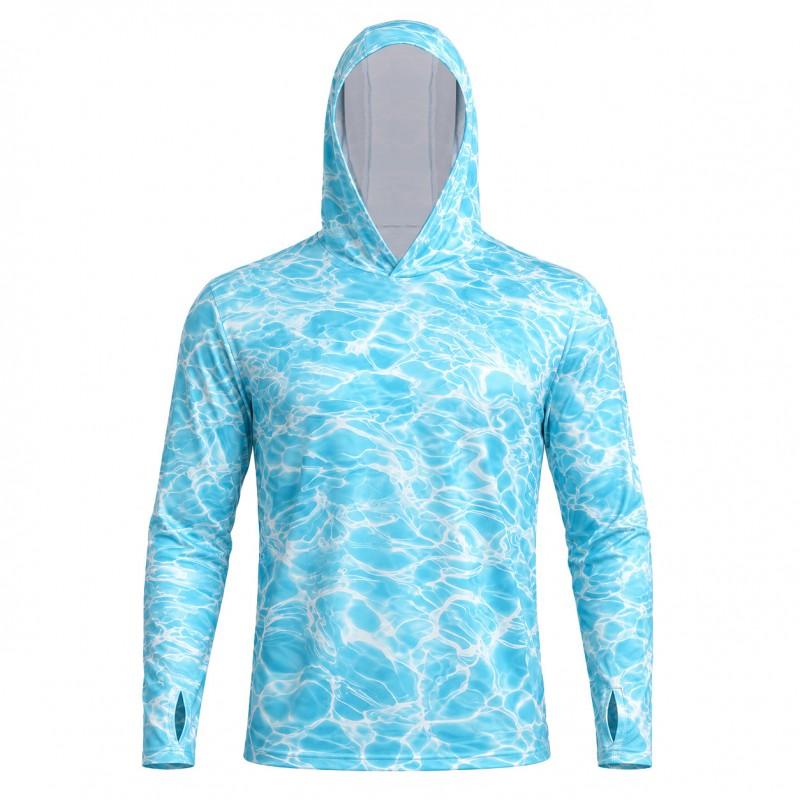 Herren Kapuzen-UPF-Sonnenschutzkleidung Leichte Schnelltrocknende Outdoor-Jacke Windbreaker zum Angeln Wandern