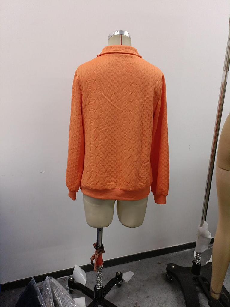 Women's Casual Lapel Zipper Pocket Sweatshirt - 2025 Autumn/Winter Collection