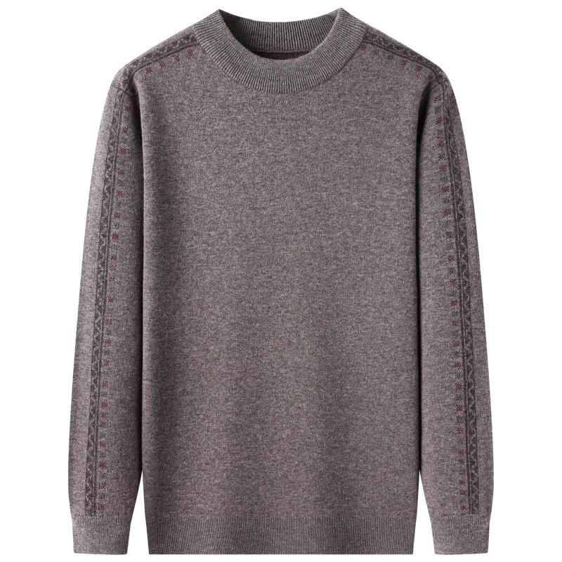 

ROMON Men s 100% Pure Wool Thick Half-High Collar Pullover Sweater 2XL 185/100A