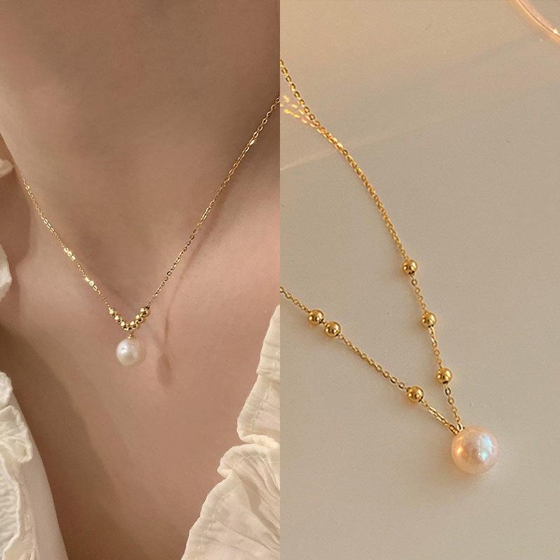 2023 Summer Luxury Pearl Choker - Gold-Plated Clavicle Necklace for Women