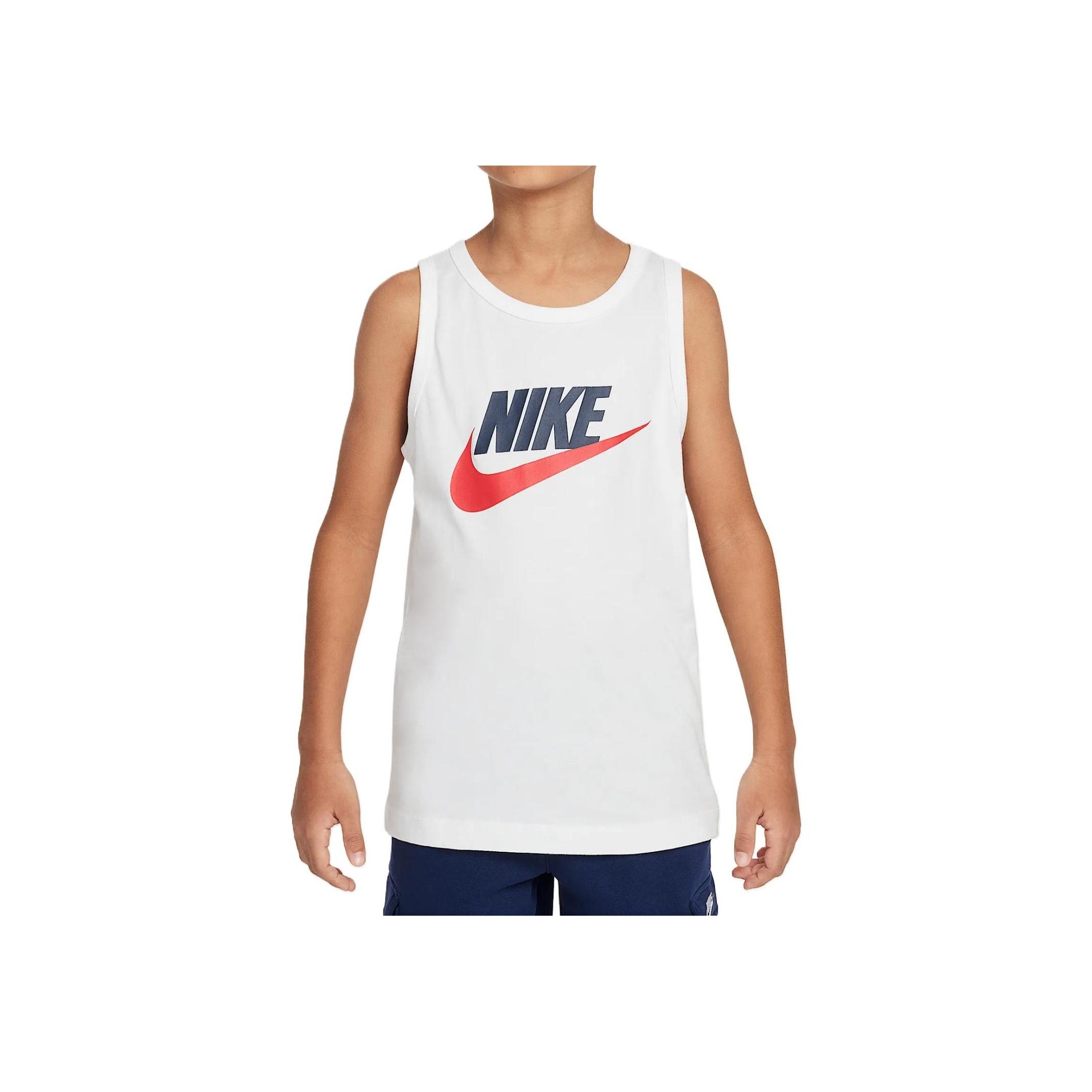 

Nike Sportswear Comfortable Fashionable Skin-Friendly Soft Sleeveless Kids Tops White HM5843-100 XL