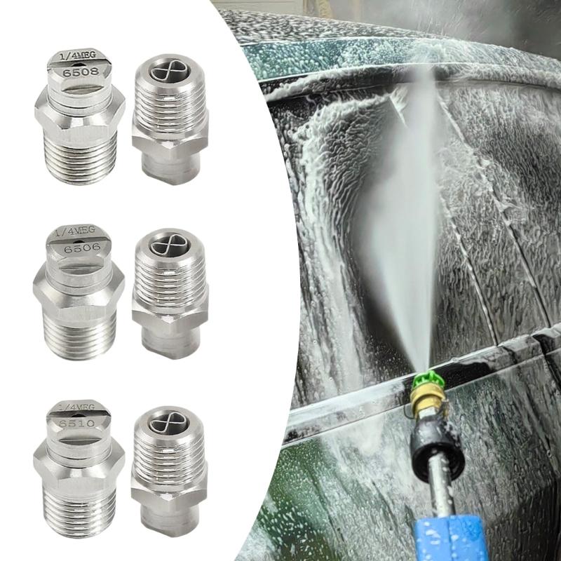 Steel Fan Shaped High Pressure Nozzle with Stabilizer High Performances Jet for Efficient Cleaning & Washing