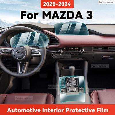 TPU For MAZDA 3 -2024 Transparent Protective Film Car Interior Central Control Navigation Panel Accessories Sticker