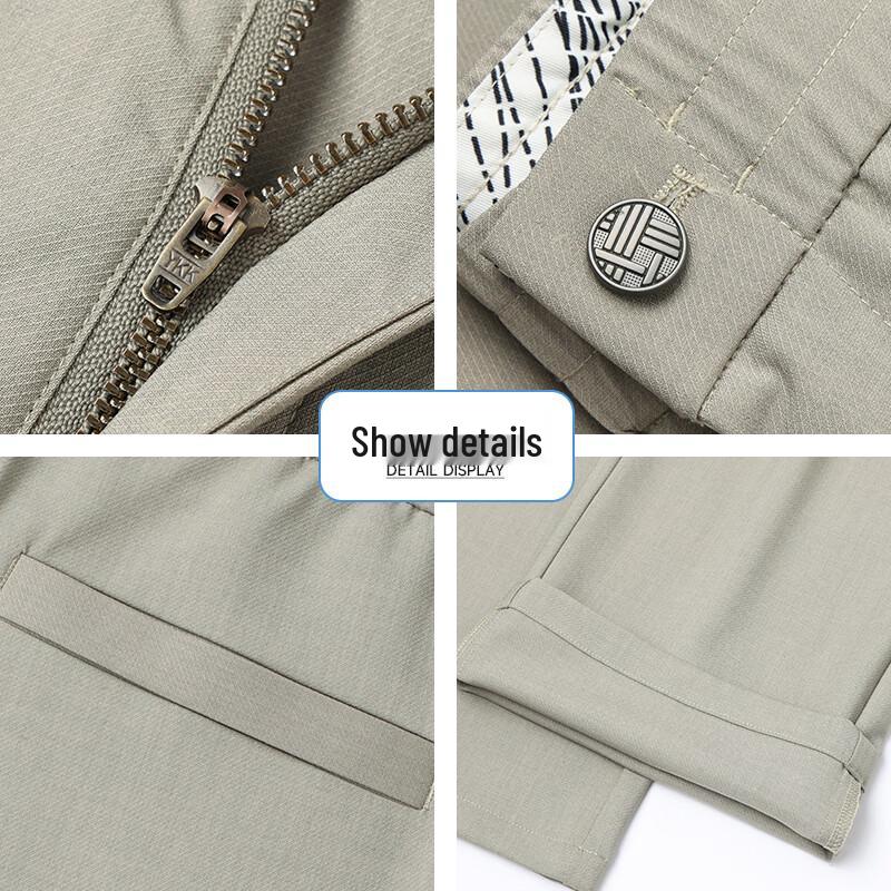 Shanshan Men's Linen Modal Blend Straight-Leg Casual Pants