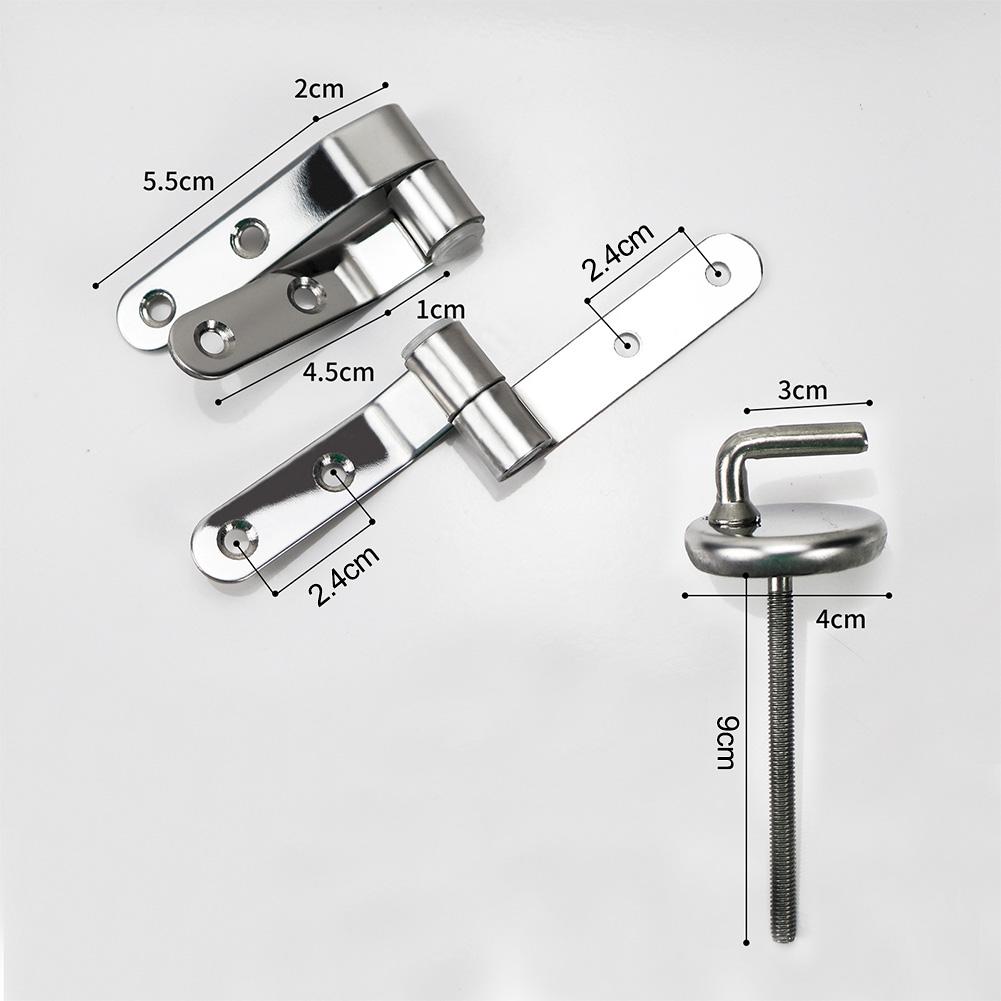 As Shown Toilet Seat Hinges Toilet Seat Attachment Stainless Steel Construction Rust Resistant Quiet Operation