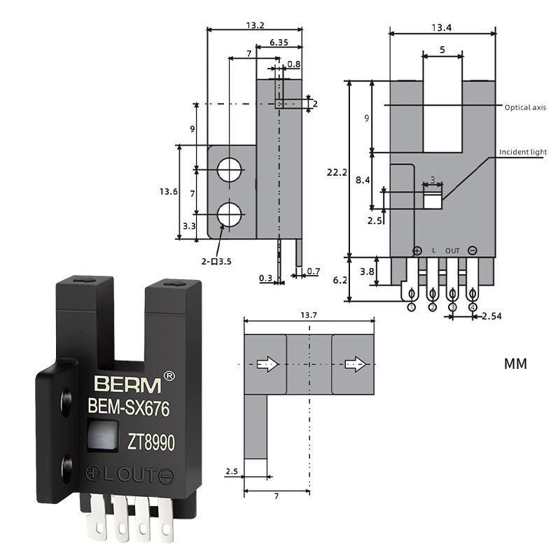 1 Stück Photoelektrischer Schalter Sensor EE-SX670 EE-SX671 EE-SX672 EE-SX673 EE-SX674 EE SX670A SX671A SX672A SX670P EE-SX672R EE-SX674P