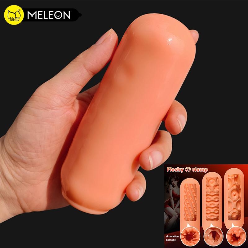 MELEON Sexuální hračka pro muže s kelímkem na masturbaci pro muže Měkký TPE penisový návlek na odložení cvičení na penis Produkty pro dospělé