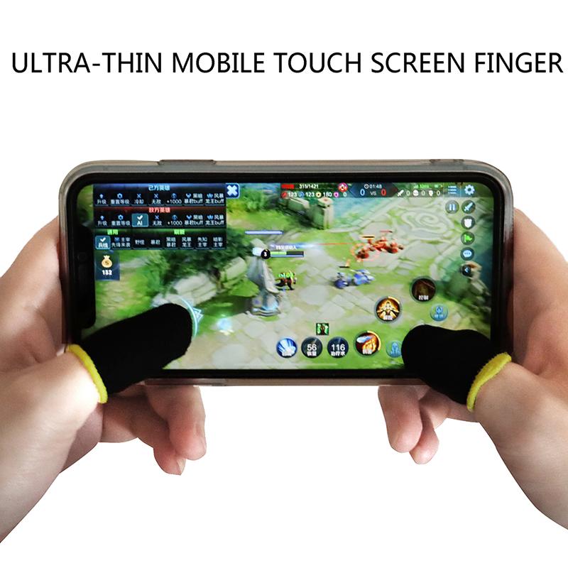 1 Pair  Mobile Game Sweat-Proof Fingers Gloves Touch Screen Thumbs Finger Sleeve