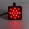 Universal 2" Car Trailer Truck Hitch Towing Receiver Cover 15 LED Brake Tail Light Tube Cover W Pin Brake Lamp Led