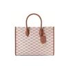 Michael Kors MK Mirella Classic Monogram Tote Commuter Fashion Women Tote Bag Beige Brown 35S2G7ZT6J-299