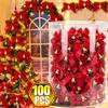 Vánoční stuhové mašle s rolničkou Balení Dárkové Malé květinové mašličky pro řemesla Sponka do vlasů Svatba Mašle DIY Party přívěsky