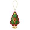 Holiday Hanging Decorations Christmas Santa Gingerbread Keychain, Cute Stuffed Tree Ornament with Festive Decor Metal Bell, Fireplace