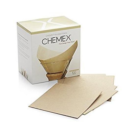Chemex Filter Paper FSU-100, 6-Cup Capacity, Natural (Unbleached), 100 Sheets [Used]