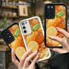 Phone Case: 2D flat, suitable for Samsung Galaxy A34 A35 M05 M06 S20 S22 S21 FE Plus 5G protective cases, featuring a cute round orange, perfect Chris