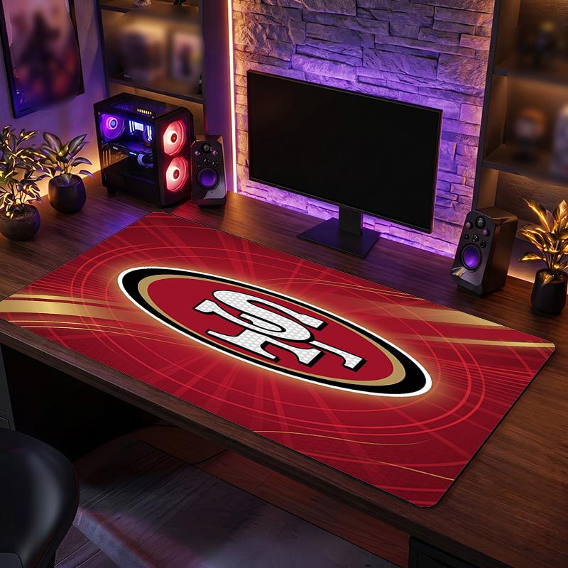 San Francisco 49ers Muster Mauspade Anti?Rutschfeste Gummi-Schreibtischunterlage Für Gaming Arbeiten Desktop-Dekoration