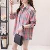 Autumn Plaid Shirts Womens Blouses And Long Sleeve Loose Checked Female Clothes
