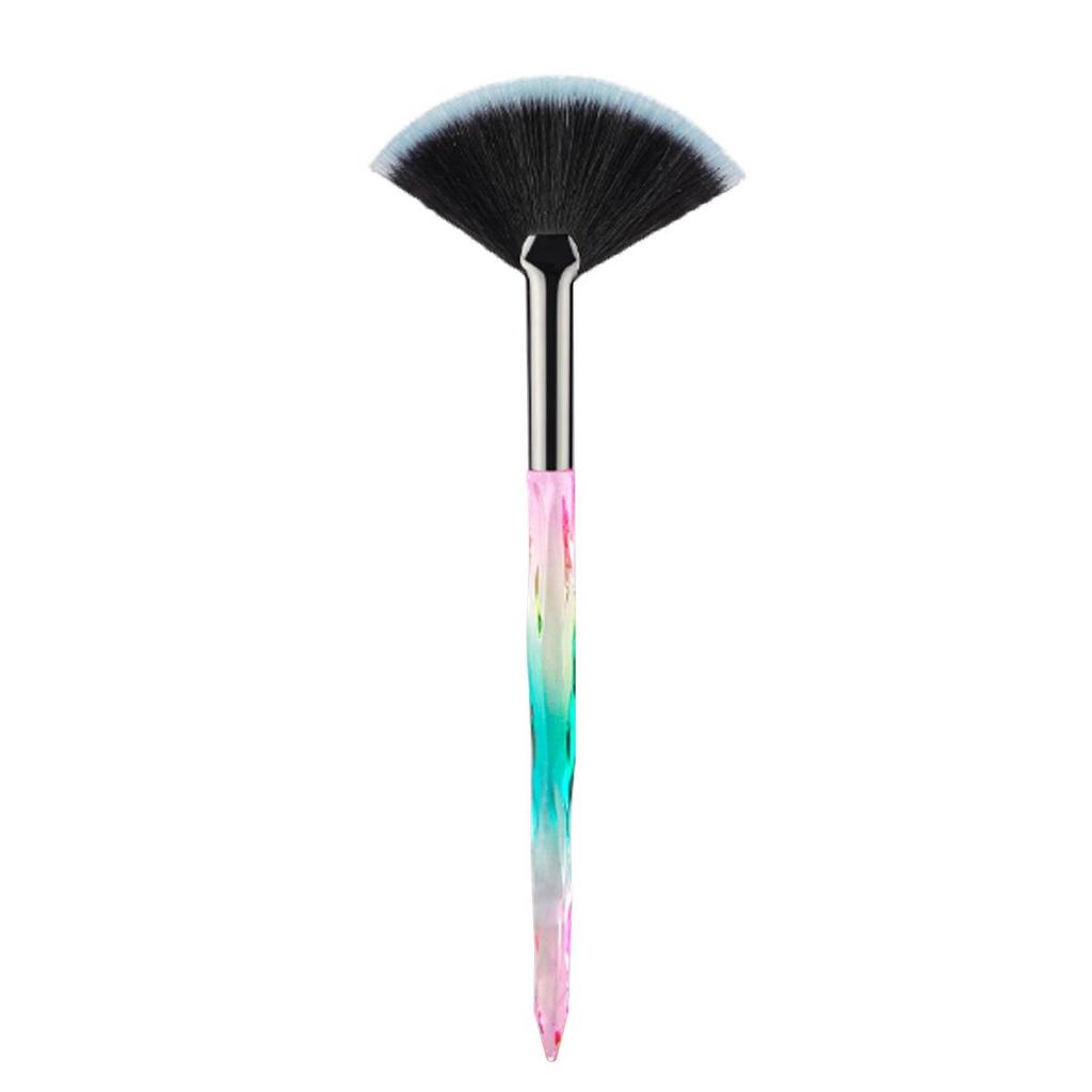 Fan-Shaped Highlight & Blending Brush: Soft Makeup Tool In Stock