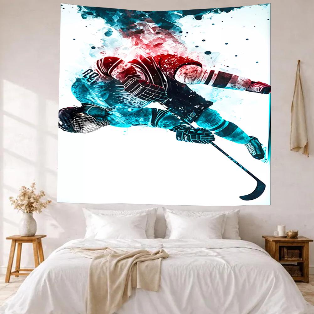 Hockey1 Wall Decor Tapestry Art For Pet Memorial Birthdaywedding Party Backdrop Family Gift