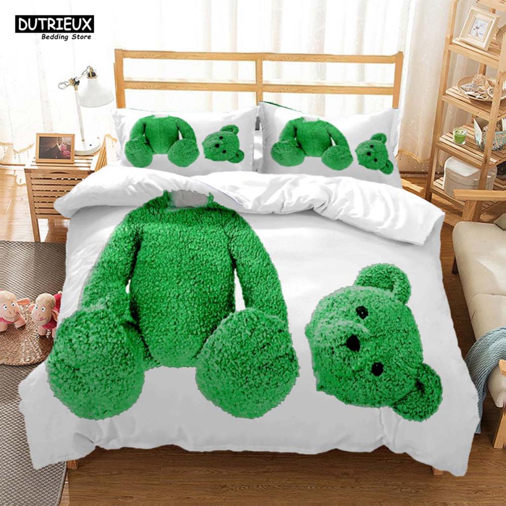 Cute Little Bear Printed Polyester Soft And Comfortable  Comforter Bedding Sets For Children  Complete Size Customizable
