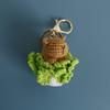 Cute Capybara Police Doll Crochet Keychains For Car Keys Pendant Handmaking Knitting Cartoon Kapibala Doll Keyrings Accessories