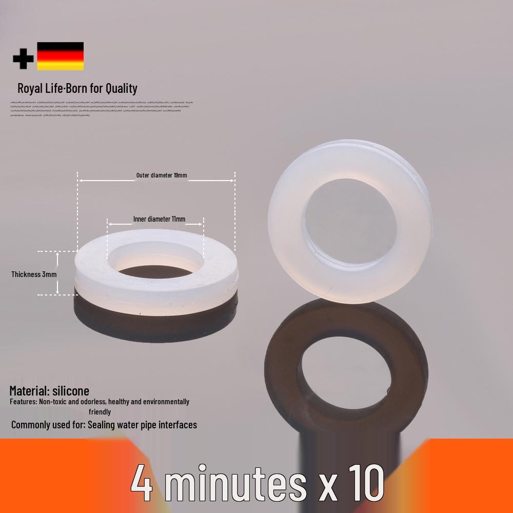 1-Inch Silicone Rubber Gasket Ring for Water Heaters and Pipes - 4-Minute Seal Flat Gasket