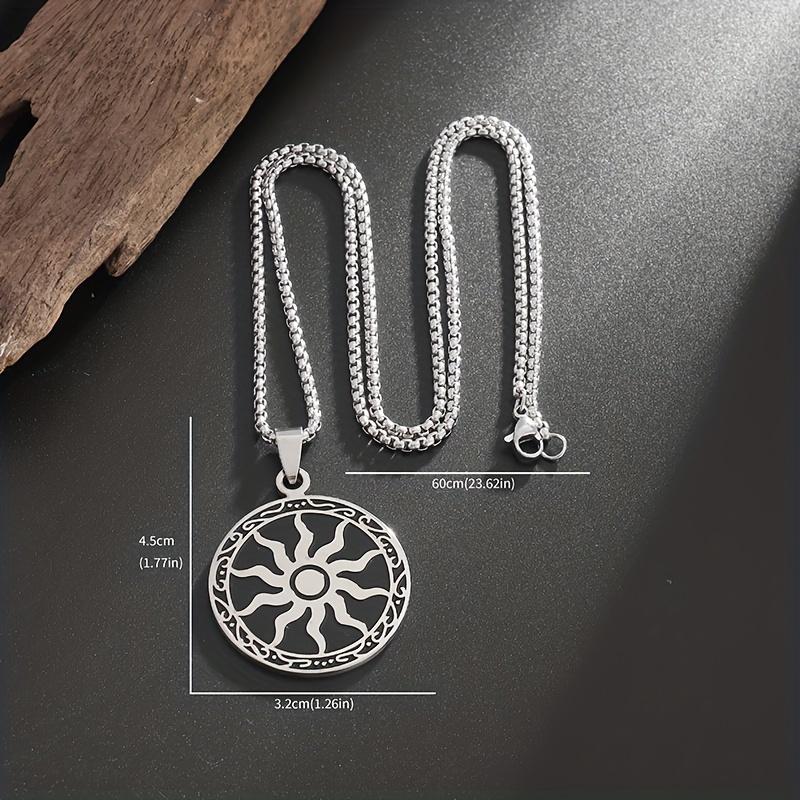 Stainless Steel Vintage Apollo Amulet Sun