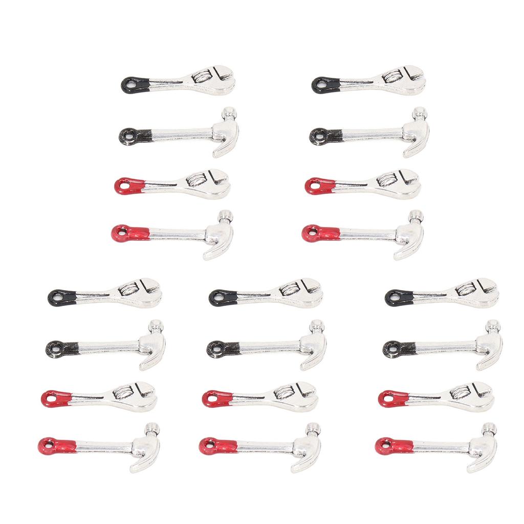 20 stücke Puppenhaus Reparatur Werkzeuge Kleine Mini Puppenhaus Schlüssel Hammer