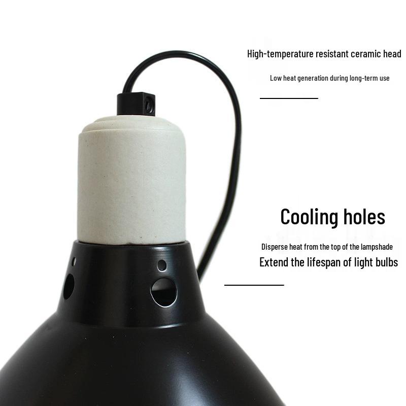 In-Stock UVB/UVA High-Reflectivity Reptile Heat Lamp Cover - Heat-Resistant, Deep Bucket for Tortoises